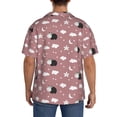 thumbnail image 5 of Xecao offers the Cute Calf for Men's Casual Short-sleeved Shirt, a button-up collared shirt with a pocket, perfect for beach vacations and yacht travel in the Medium size., 5 of 7