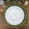 thumbnail image 2 of Efavormart 6 Pack 15" Olive Green Metallic String Round Placemats For Wedding Events Birthday Party, 2 of 10