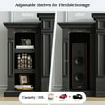 thumbnail image 3 of LGHM 72" Electric Fireplace TV Stand for 80 inch TV, Freestanding 23" Fireplace Heater with Mantel for Living Room, Bedroom, Black, 3 of 13