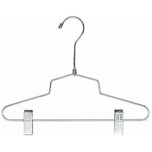 Children's Metal Combination Hanger w/Clips - 12"(No Loop)