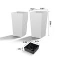 thumbnail image 5 of VEVOR Tall Planters Set of 2, 22 Inch Large Outdoor Taper Planters for Outdoor Indoor Plants, Front Porch Plastic Modern Flower Pots with Inner Pot for Patio, Garden, White, 5 of 9