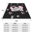 thumbnail image 5 of Kuromi And My Melody Fleece Blanket Super Soft Cozy Throw Blanket 80"X60", Lightweight Fuzzy Comfy Flannel Blanket Warm Plush Throw Blankets For Couch, Sofa, Bed, 5 of 7