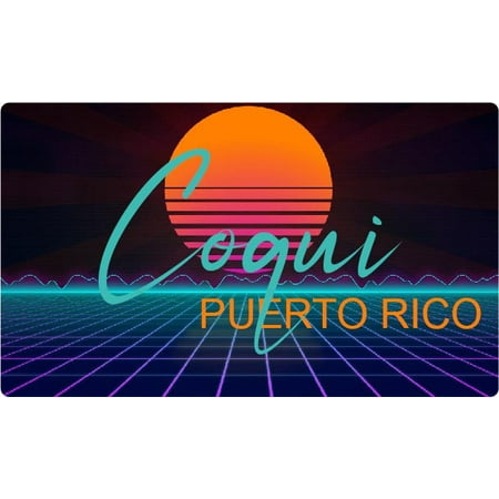 

Coqui Puerto Rico 4 X 2.25-Inch Fridge Magnet Retro Neon Design