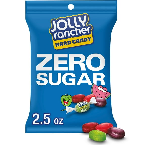 Jolly Rancher Zero Sugar Assorted Fruit Flavored Hard Candy, Bag 2.5 oz