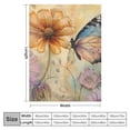 thumbnail image 4 of nygtbtfer Throw Blanket Wildlife Flower &amp; Butterfly Luxury Velvet Super Soft French Country Plush Flannel Blanket for Couch Bed Sofa for Kids Family and Friends Adults  60x80in, 4 of 6