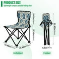 thumbnail image 3 of 600D Oxford Camping Chair Portable Foldable Chair Supports 220 lbs for Picnic, Fishing, Backpacking Blue Symmetrical Floral Pattern, 3 of 8
