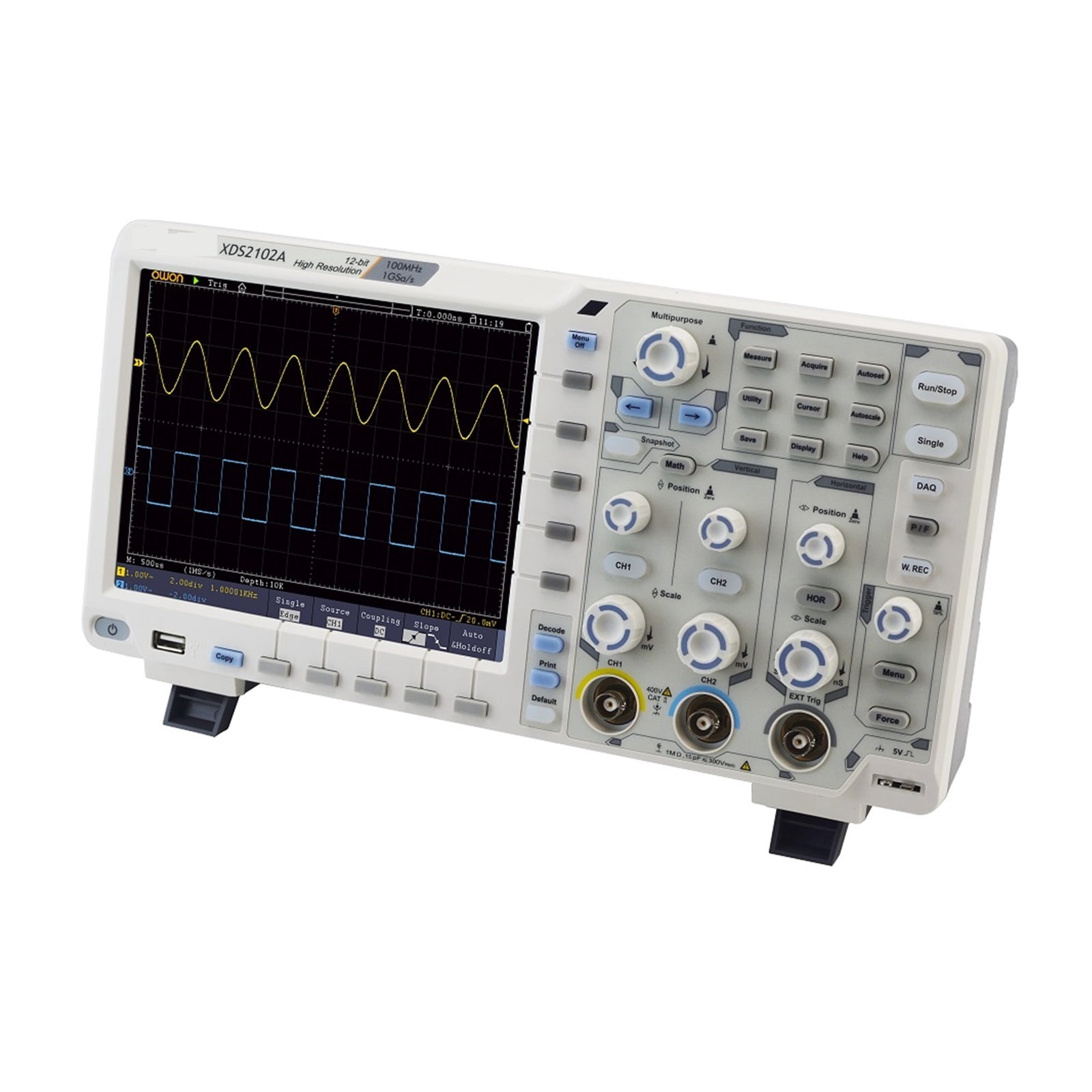 Digital Oscilloscope 1GS/s 100MHz Record Length 12 Bits Multimeter Oscilloscope Generator ,Professional Designed