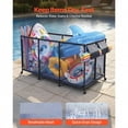 thumbnail image 3 of Pool Storage Bin, 69 X 32 X 35 In, Rolling Pool Float Storage Organizer With Side Pockets & Noodles Holder, Durable Metal Frame, Poolside Toys Breathable Mesh Basket For Swimming Pools, 3 of 10