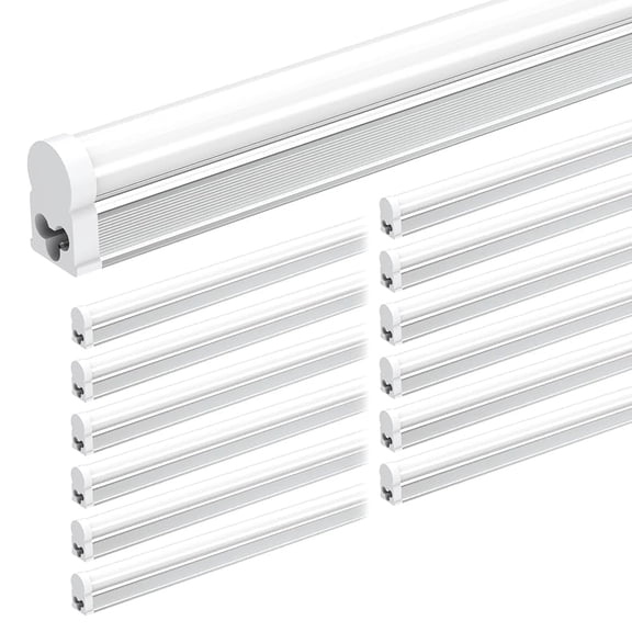 T5 LED Shop Light 4ft, Linkable Utility Light Fixture, 20W 6500K Super Bright White, 6-Pack