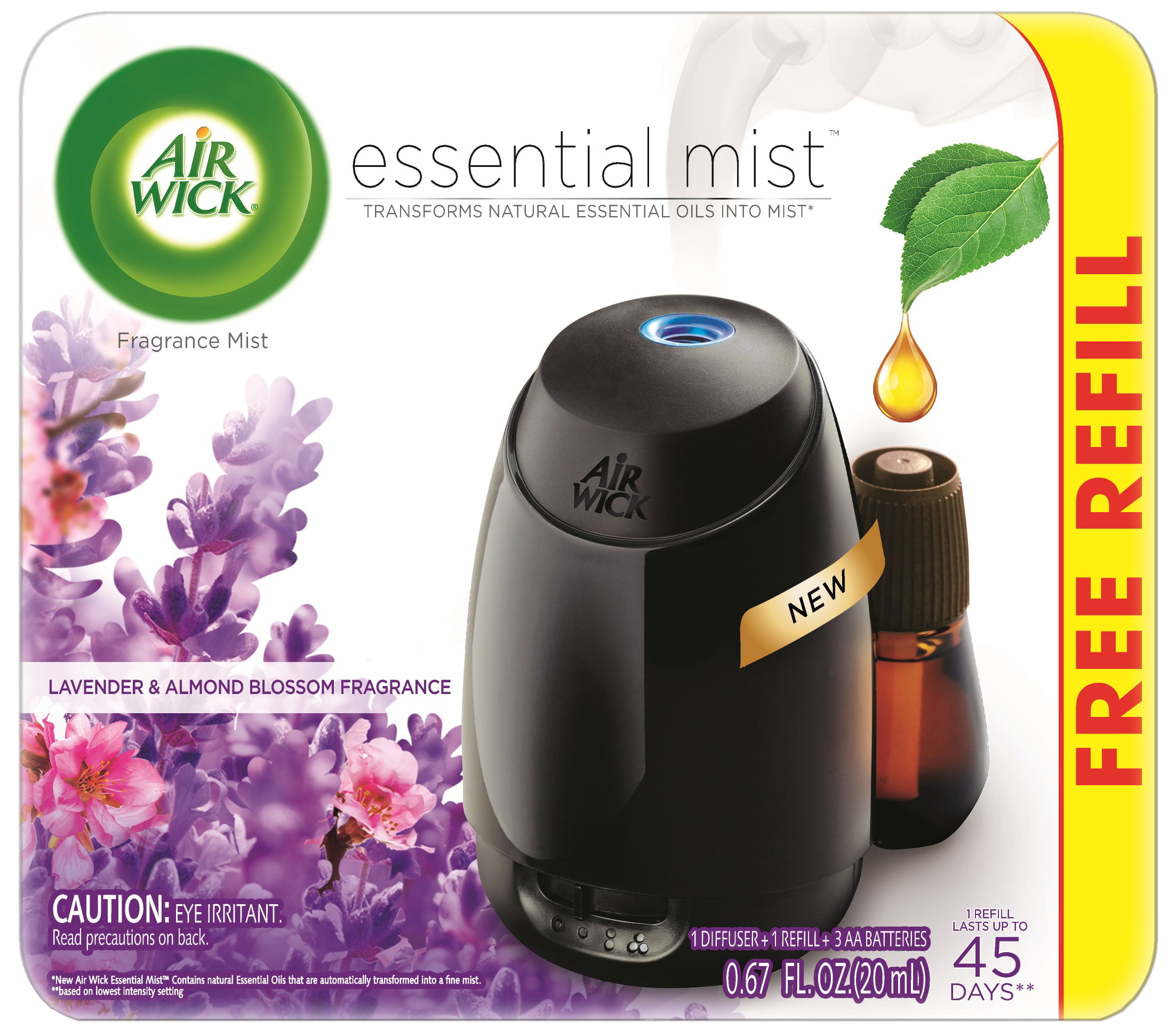 Air Wick Essential Mist Starter Kit (Diffuser + Refill), Lavender and