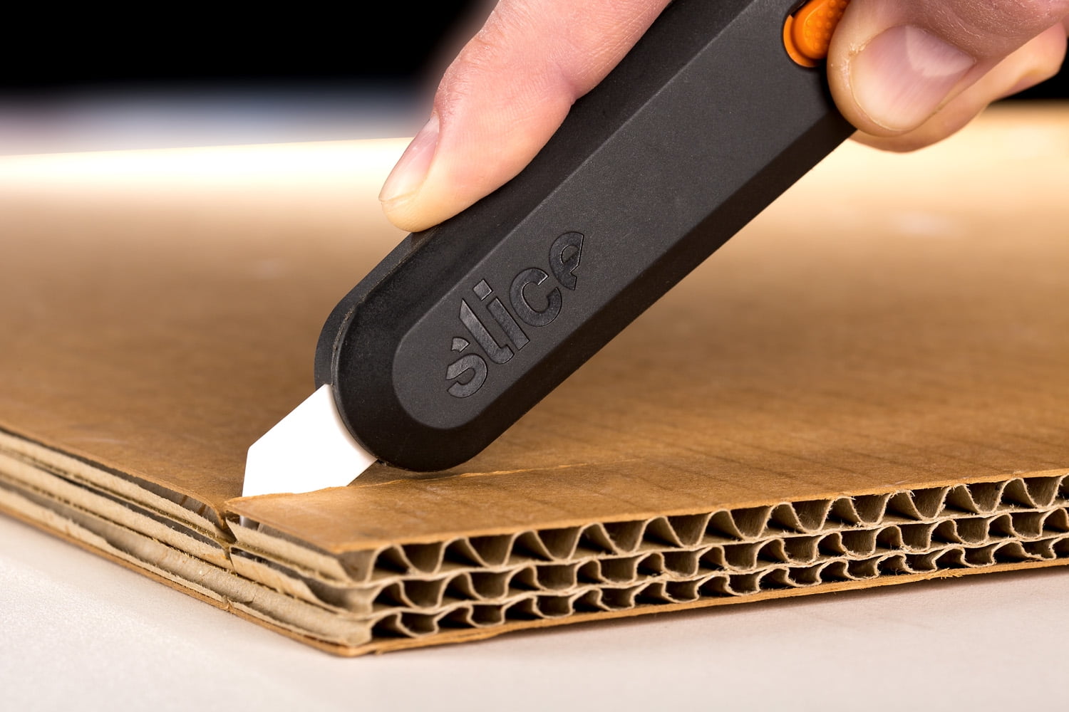 Slice 10550 Manual Utility Knife | Essential Home & Work Knife For Quick, Safe And Effective Cutting | Finger-Friendly Ceramic Safety Knife Blade