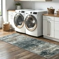 thumbnail image 4 of Kitchen Rugs Sets of 2 Non Slip Washable Kitchen Mats for Floor, Waterproof Abstract Kitchen Runner Rug, Floor Mat Carpet for Hallway, Laundry, Sink, Entryway, Bathroom, Black&Brown, 4 of 5