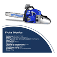 thumbnail image 2 of Motosierra a gasolina 45cc Turbo 455 2.5hp Azul, 2 of 5