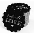 thumbnail image 4 of Inkdotpot Silver Foil Paper Hang Tags Made With Love Text Favor Tags 50 Piece, 4 of 6