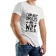 thumbnail image 3 of Camiseta de verano de manga corta para hombre con estampado frontal - Tejido cómodo y transpirable, estilo deportivo informal - Camiseta "No soy consentido, mi esposa me ama". Camisetas de ocio., 3 of 5