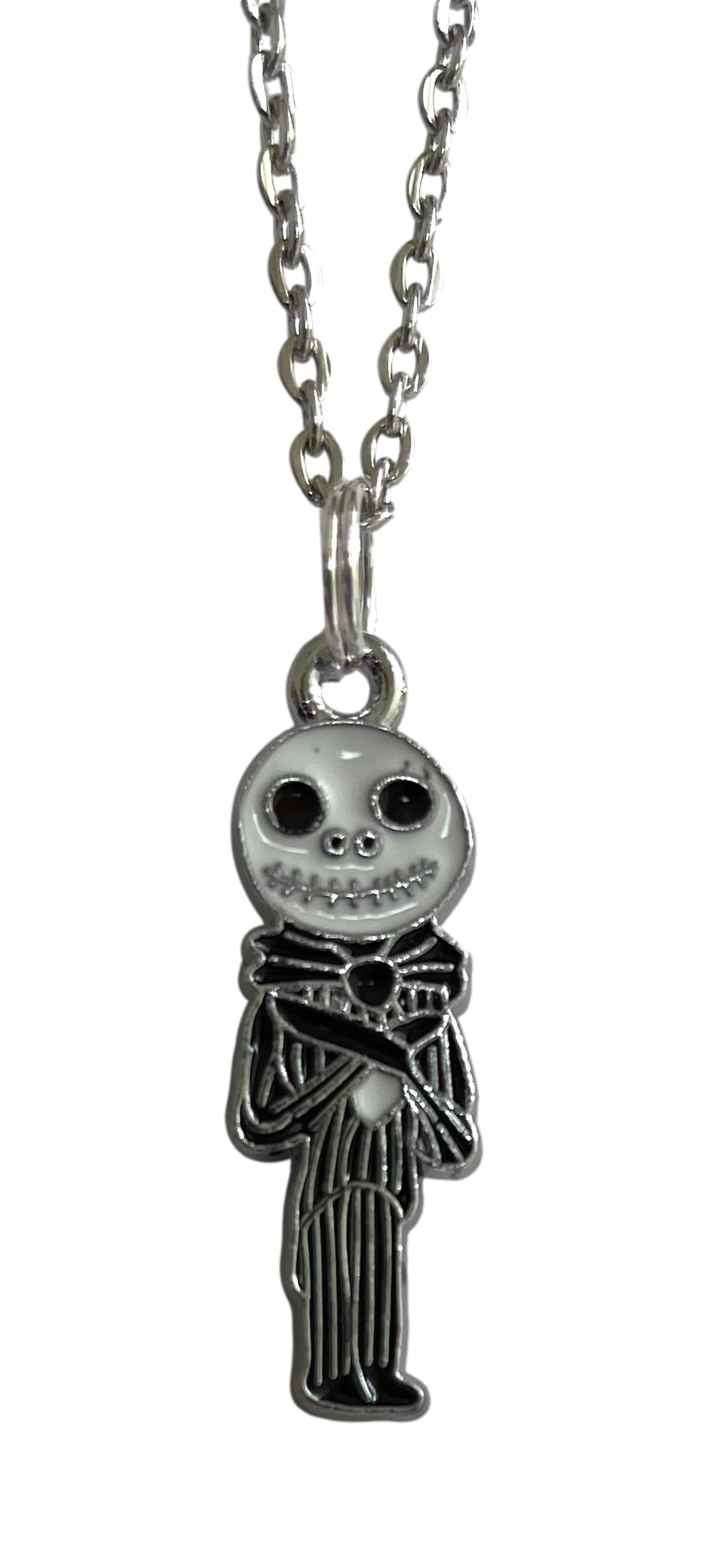Disney The Nightmare Before Christmas Silver Tone Jack Dainty Pendant Necklace 