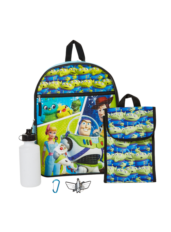 Toy Story Buzz Lightyear Kids Backpack with Lunch Bag and Water Bottle 5 Piece Set 16 inch
