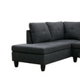 thumbnail image 3 of Star Home Living 3PC Sectional Sofa with Ottoman (Black Gray), 3 of 5