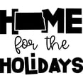 thumbnail image 1 of Home For The Holidays North Dakota Hometown Native Wall Decals for Walls Peel and Stick wall art murals Black Small 8 Inch, 1 of 2