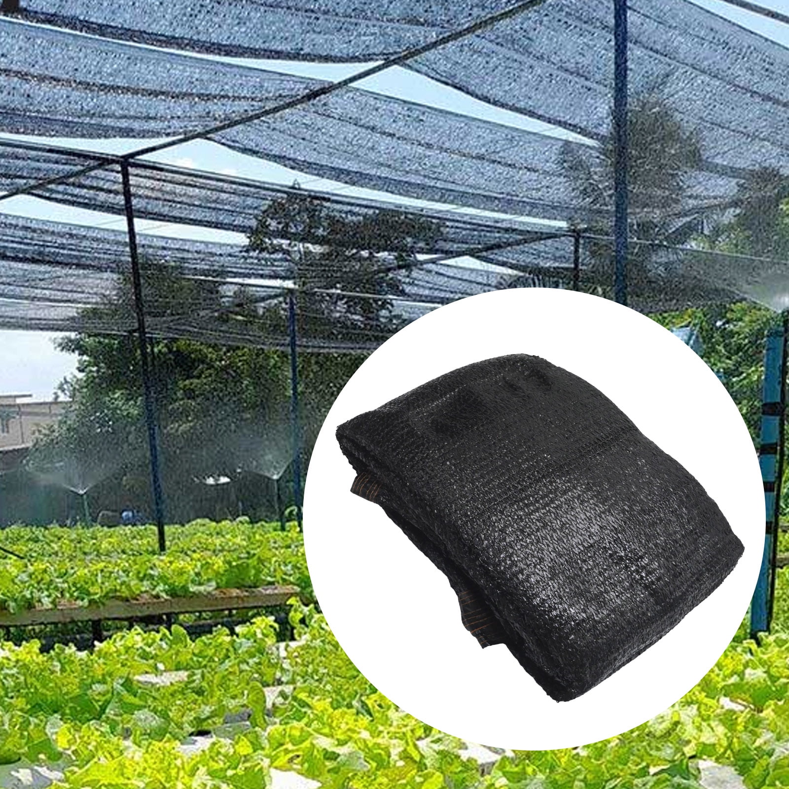 Black, 80% UV Block Garden Shade Cloth, 10x20ft Mesh with Reinforced Grommets for Greenhouse Patio Chicken Coop