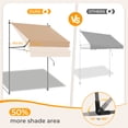 thumbnail image 5 of HOMEDEMO Manual Foldable Retractable Awning, 79"W x 118"H Foldable Side Bar 30°-180°, NO Drilling Awings for Backyard Garden Porch Outside Camel, 5 of 8