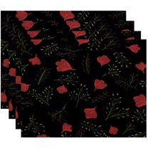 Simply Daisy 18" x 14" Spring Blooms Floral Print Placemats, Set of 4