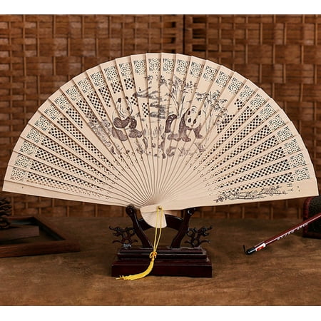 

PhoneSoap Chinese Traditional Hollow Fan Wooden Hand Made Exquisite Folding Wedding Gift A