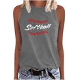 thumbnail image 2 of Jsaierl Softball Mom Tank Tops Women Cute Softball Print Tees Workout Sleeveless T-shirts Athletic Crewneck Dressy Casual Shirt Tops Plus Size Tops for Women, 2 of 4