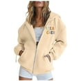 thumbnail image 2 of Teacher Hoodies for Women 2025 Zip Up Hoodie with Pockets Y2K Back To School Outfits Hooded Sweatshirt Women Jacket, 2 of 6