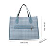 thumbnail image 2 of Bolso de mano con cremallera para mujer, bolso de mano elegante para mujer, bandolera (azul), 2 of 3