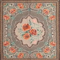 thumbnail image 1 of Ahgly Company Indoor Square Traditional Light French Beige Brown Medallion Area Rugs, 6' Square, 1 of 6