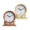thumbnail image 1 of 2 relojes de escritorio decorativos para el hogar, sin tictac, para oficina, repisa de chimenea, fácil de leer marrón beis, 1 of 9