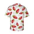thumbnail image 2 of Strawberry Hawaiian Shirts For Men, Summer Short-Sleeve Relaxed-Fit Button-Down Shirts Xx-Large, 2 of 6
