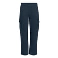 thumbnail image 2 of Susanny Pantalon de Survêtement Petite Taille Bas Resserré Poches à Cordon Jambe Droite Taille Haute Pantalon de Survêtement Femme Grande Taille Chandails en Molleton Mignons Confortables Cargo Ample Pantalon Décontracté Évasé Jogger, 2 of 5
