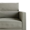 thumbnail image 4 of Castle Place Contemporary Linen Upholstered Sofa, Grey, 4 of 7