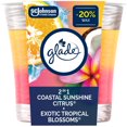 thumbnail image 1 of Glade® Scented Candle Air Freshener, Coastal Sunshine Citrus and Exotic Tropical Blossoms, 1 of 9