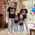 thumbnail image 3 of Patriotic Family Matching T Shirts 4th of July Star-Striped Letters Print Summer Short Sleeve, 3 of 5