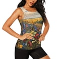 thumbnail image 2 of Balery Vibrant Wildflower Meadow Camiseta sin mangas estampada ligera para mujer, tops de entrenamiento sin mangas, camisetas de yoga transpirables de secado rápido.-Small, 2 of 7