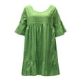 thumbnail image 4 of Ruyang Women T Shirt Dresses Womens Summer Tunic Dress Casual Loose Short Sleeve Crew Neck Flowy Swing Dresses Plus Size, 4 of 5