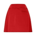 thumbnail image 5 of Razzly Ladies High Waist Casual Skirt for Sports Yoga and Everyday Fitness Comfortable A-Line Design with Pockets for Active Women(Red,M), 5 of 5
