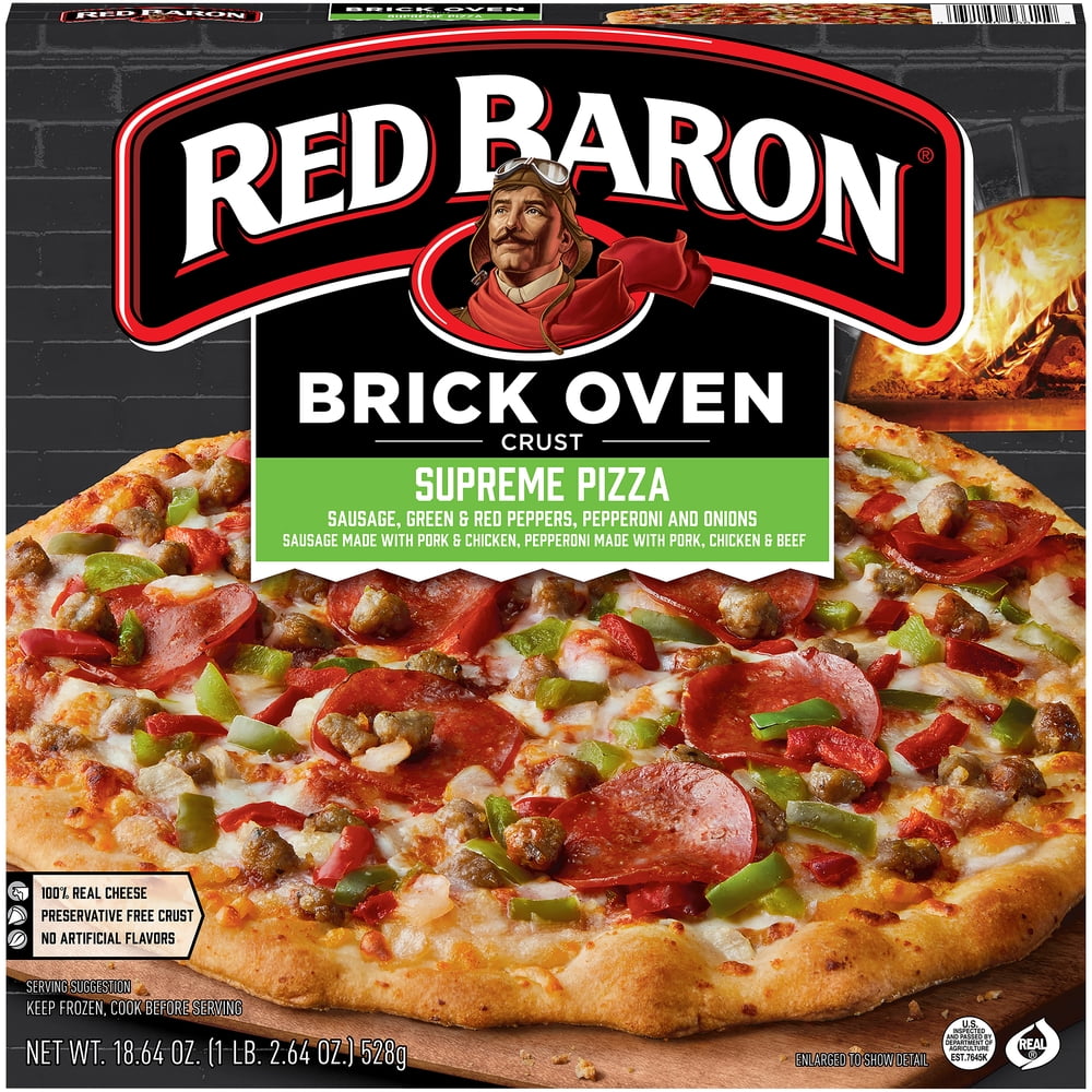 Red Baron Brick Oven Crust Supreme Pizza 18.64 oz. Box