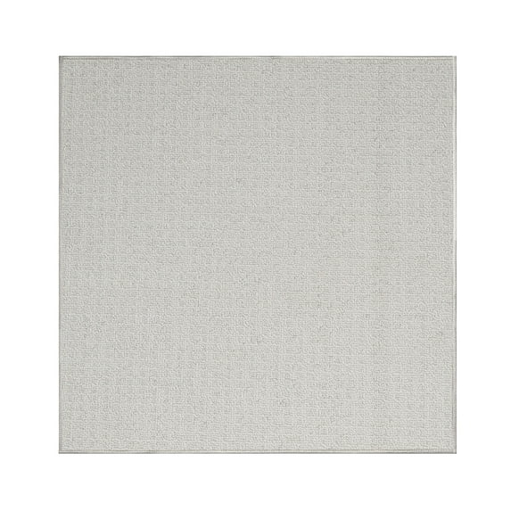 Furnish My Place Abstract Contemporary Geometrical Framed View Square Modern Plush Two Tone High Low Pattern Rug| Pet & Kids Friendly| Events Wedding | Made in USA - Framed Beige, 8' x 8' Area Rug