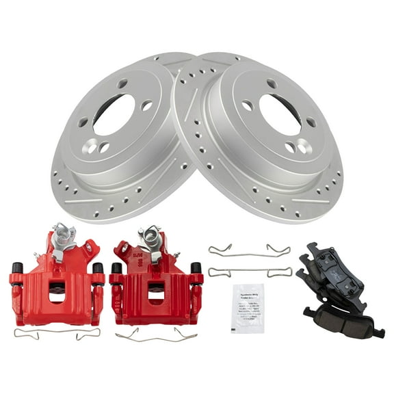 TRQ Performance Rear Brake Pad & Rotor Kit BKA33499 Fits Select 2007-2008 Mini Cooper