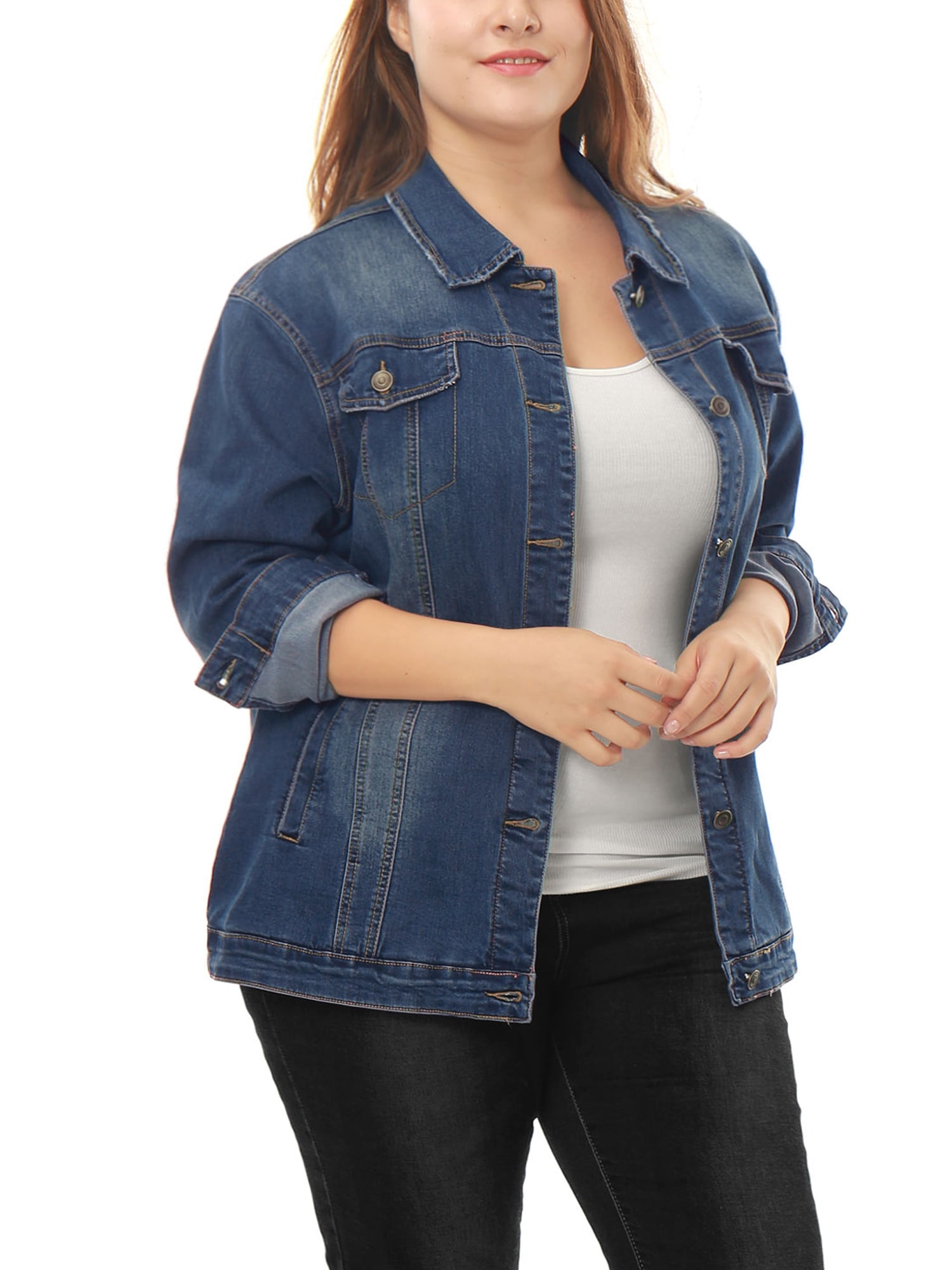 womens 3x denim jacket