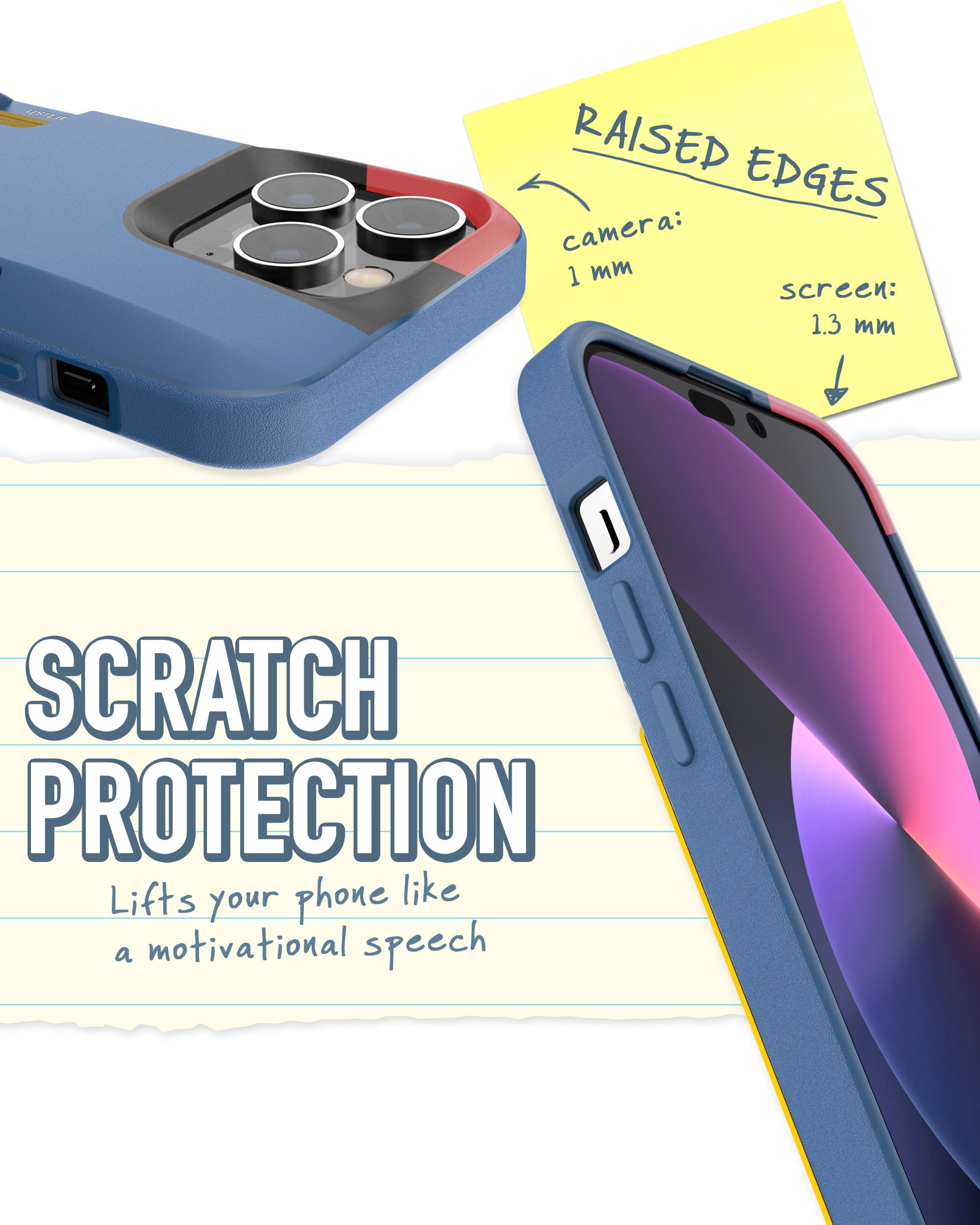 Smartish iPhone 14 Pro Wallet Case - Wallet Slayer Vol. 1 [Slim + Protective] Credit Card Holder - Blues on the Green
