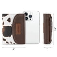 thumbnail image 4 of Wrangler Purses for Women Small Wallets Money Organizers Trifold Clutch Purse Fashion Credit Card Cash Wallet, COW-Brown, 4 of 6