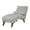 Gray, variant on S-HOME Upholstered Curved Chaise Lounge Chair in Tech Fabric with Supportive Bolster Pillow, 400 lbs Capacity for Living Room and Bedroom Use, Brown