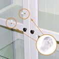 thumbnail image 4 of YQHWQ 100 Pieces Glass Fixing Clip Kit Pieces Glass Fixing Clip Kit MM Glass 5mm Glass Transparent with Color Coating Screws Glass Clips Glass Cabinet Clips with Screws for Fixing Glass, 4 of 5