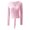 Pink, variant on TiaoBug Womens Ballet Belly Dance Cardigan Wrap Top Long Sleeves Casual Gym Yoga Workout Shirt Ivory L