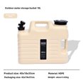 thumbnail image 1 of 18L Warm Sand Food-Grade Water Storage Bucket with Portable Handle – Durable, Compact Design for Camping, Outdoor Adventures & Car Trunk Storage, Safe for Drinking Water, Ideal Hydration Solution for, 1 of 6